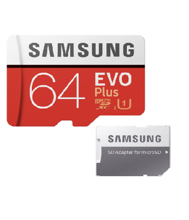 کارت حافظه microSDXC سامسونگ مدل EVO Plus کلاس 10 استاندارد UHS-I U1 سرعت 100MBps ظرفیت 64 گیگابایت به همراه آداپتور SD