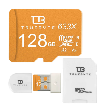 کارت حافظه microSDXC تروبایت مدل A2-V30-633X کلاس 10 استاندارد UHS-I U3 سرعت 95MBps ظرفیت 128گیگابایت به همراه کارت خوان